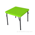 Conjunto infantil de mesa dobrável colorida e cadeira